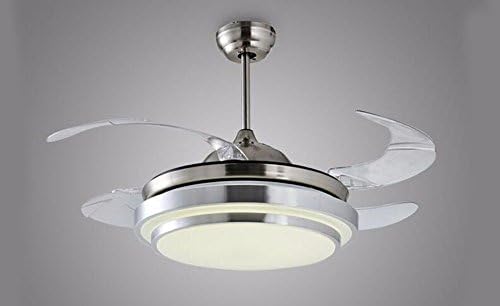 Ceiling Fan with Lamp Stylish Invisible Restaurant Living Room Fan Blade ExpDiameter Size108cm GZLIGHT