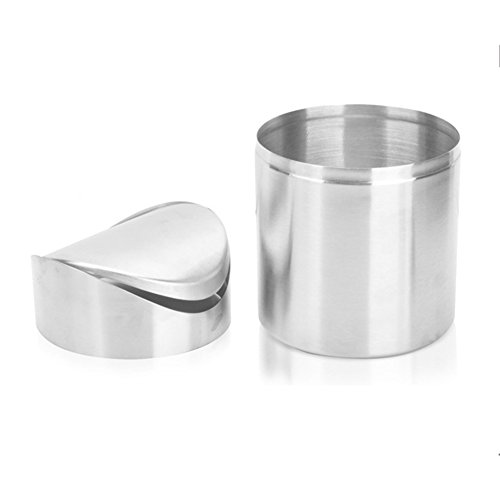 Amteker Mini-Arbeitsplatte Abfalleimer, Gebürsteter Edelstahl Tischabfalleimer, Schwingen-Abfalleimer 1.5 L / 0.40 Gal - 4