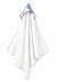 Large Hooded Towel, White with Blue Stars Hood, 100 x 100 cm