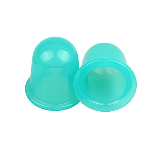 Voberry® 2Pcs kleine Silikon Vakuum Körper Massage Schröpfen Cups, grün