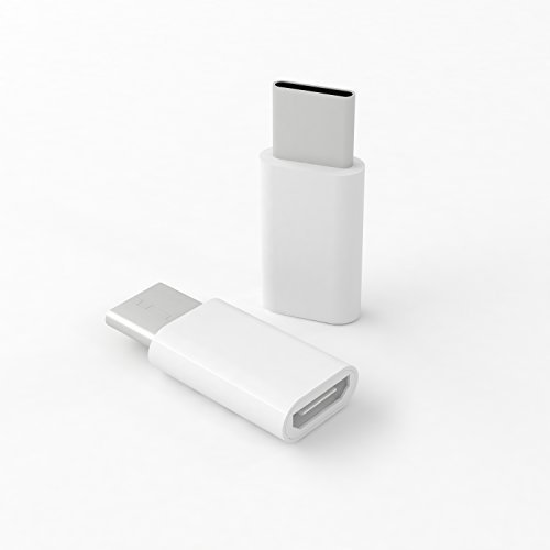 esorio® USB-C auf Micro USB Adapter verwandelt USB Type-C Input in Micro-USB für MacBook Pro, MacBook (2015), ChromeBook Pixel, Nexus 5X, Nexus 6P, Nokia N1, OnePlus 2 und weitere | weiss