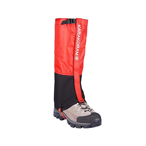COSORO 1 Par Unisex Polainas,Polainas de Senderismo,Polaina de Nieve,Transpirable Impermeable al Aire Libre Polainas para Montaña Senderismo,Esquí,Escalada,Caza, Nieve (Rojo, S)