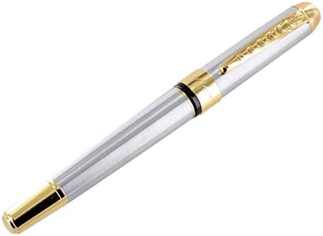 LanLan Luxury Write Smoothly JinHao 250 Stainless Steel Gold Trim Fountain Pen - Medium