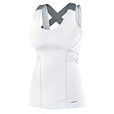 Materiales suaves Head Vision Tech Camiseta de Tirantes de Tenis, Mujer, White, XS