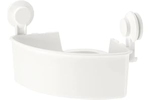 IKEA Asia TISKEN Corner Shelf Unit with Suction Cup White