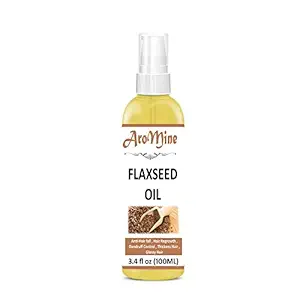 AroMine 100% Pure & Natural Flaxseed Oil For Hair Growth, Anti Dandruff Oil-(100ml) Hair Oil (100 ml)