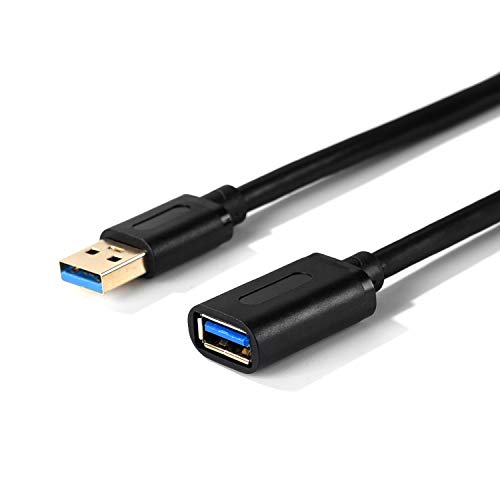 Jelly Tang USB 3.0 Extension Cable 3Ft,USB 3.0 High Speed Extender Cord Type A Male to A Female for Playstation, Xbox, USB Flash Drive, Card Reader, Hard Drive,Keyboard, Printer, Scanner(3Ft/1M)
