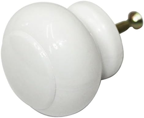 2 Pcs White 40mm Plastic Knobs Cabinet Closet Chest Drawer Pulls GGE5871