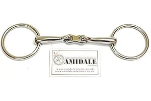 Amidale LOOSE RING HORSE BIT STAINLESS STEEL FRENCH FLAT LINK SPORTS BNWT (5.00)