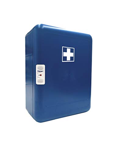 Botiquín Armario de primeros auxilios para pared - con 83 artículos indispensables para realizar curas de emergencia, AZUL