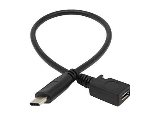 Typ C USB C Verlängerungskabel, cerrxian USB 2.0 Micro Buchse an USB C (Typ C) männlich Sync & Charge Konverter Adapter Kabel 25,4 cm - 3