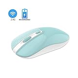 【Einzigartiges Design】. geeignet für beide Hände basierend auf Symmetrie Design, schlanke Form und Stille klicken. Kein Druck für lange Verwendung.Und das symmetrische Design der PC Maus erlaubt es, beide Hände zu passen