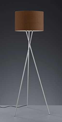 Preisvergleich Produktbild Khl LED Stehlampe Standleuchte Prag Stoffschirm Dreifuß braun 9W E27 KH40031014