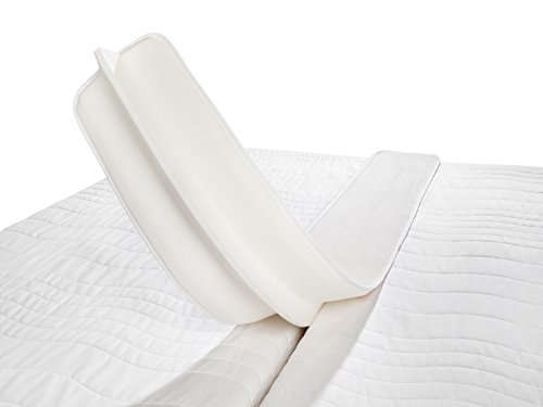 sleepling Doppelbettbrücke / Liebesbrücke 25 x 200 cm mit Frotteebezug, weiß - 2