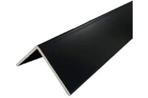 Homewell Angolo in alluminio, lg 1000 mm (20 x 30 mm x 2,0 mm, laccato nero (RAL 9005 opaco))