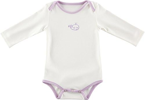UMA Organic Baby Girl Whale Onesie (6-9 months, Lilac)