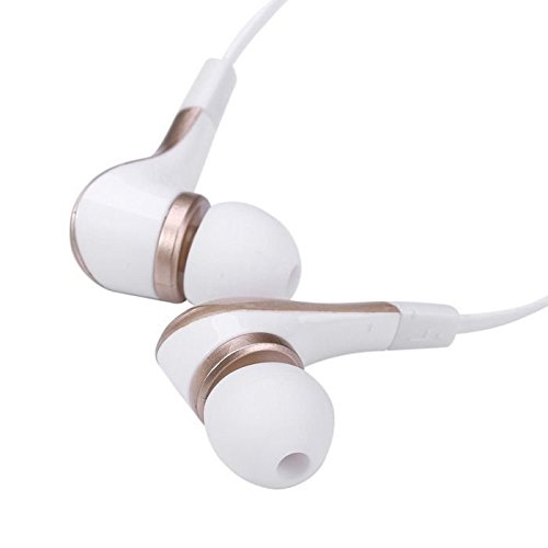 Suppression du bruit écouteurs intra-auriculaires sport Doré avec écouteurs écouteurs Mains libres écouteurs intra-auriculaires 3,5 mm W/appel mains libres Mic. Compatible avec