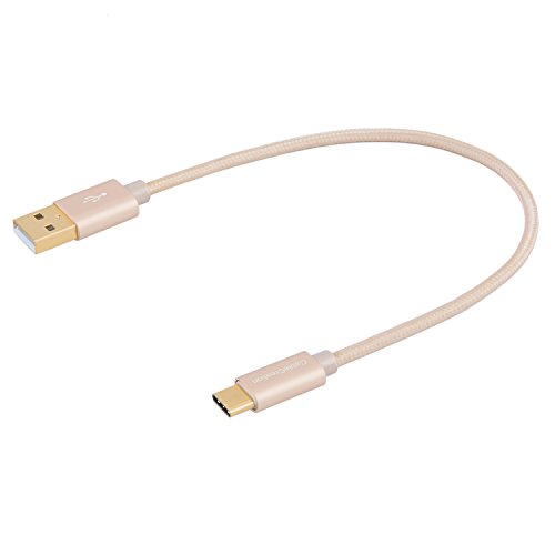 cablecreation kurz Typ C (usb-c) zu Standard USB 2.0 A männlich Kabel, 0,8 FT USB 3.1 Typ C für Apple das neue MacBook, Chromebook Pixel und mehr [Neue Version 56 K Ohm Widerstand]