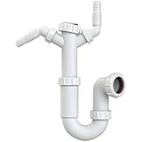 Twin Appliance 1 1/2" 40mm Washing Machine Sink Trap - 76mm Seal Twin Spigot EASI-FLO with Twin 135 Nozzle