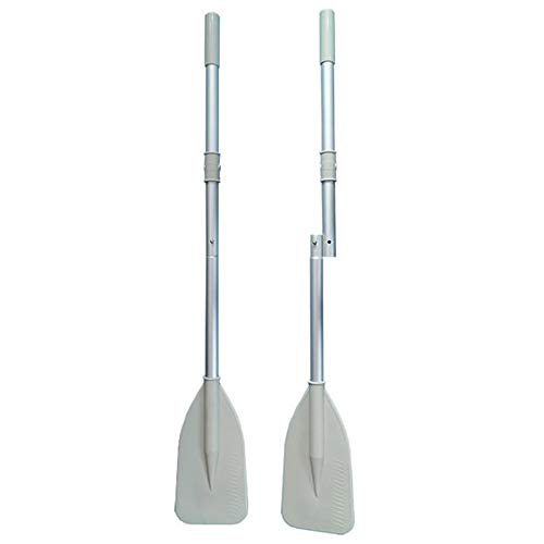 WXH Rame en Aluminium Marine, Palette télescopique de Conception détachable, 51 po, pour Bateau Kayak Raft Bateau à pagaie à Ski Parfait en mer,Gray