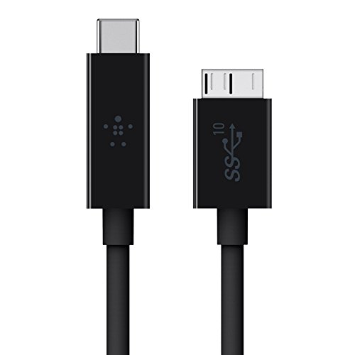 Belkin USB 3.1 USB-C auf USB Micro-B Kabel (0,9m, 10 Gbit/s, 60W/3A, geeignet für Samsung Galaxy S5 und externe Festplatten, kompatibel mit Thunderbolt 3) schwarz - 2