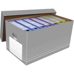 Preisvergleich Produktbild Elba 5 x Umzugskarton tric Wellpappe IM 350x585x300mm grau / weiß