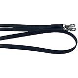 MJH Beta BioThane Zügel Pony 16mm/2,40m schwarz vernäht
