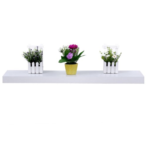 Songmics 80 cm Wandboard Wandregal Regal Büroregal Belastbarkeit 15 kg weiß LWS18W - 3