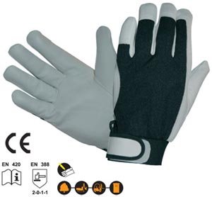 Montagehandschuhe POWER-GRIP II - Ziegennappaleder - Gr. 10