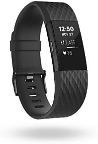 Replacement Bands for Fitbit Charge 2 Wepro Fitbit Charge 2 Bands Accessory with Metal Clasp-black ( Color : Black )