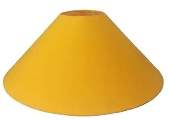 AADHYA CREATIONS Fabric Tapered Lampshade, 13X13X6 inch (Yellow)