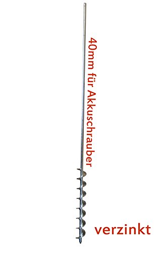 Erdbohrer 40mm für Akkuschrauber