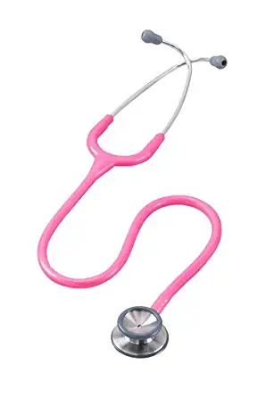 Vkare Adult Dual Bell Stainless Steel Stethoscope For Doctors Nurse Medical Students Practitioner Ultima 222 (Pink)