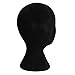 LuckyFine 11' Styrofoam Foam Black Mannequin Head Stand Model Glasses Wig Cap Display