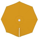 PARAMONDO Toile de rechange pour parasol avec Air Vent pour parasol à mât excentré Parapenda (3,5m / ronde), jaune