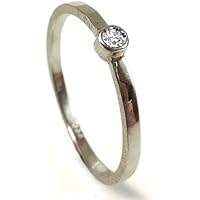 Verlobungsring aus Weißgold mit Diamant - handgefertigt by SILVERLOUNGE