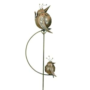 east2eden Rocking Balancing Big & Small Birds Metal Garden Wind Spinner