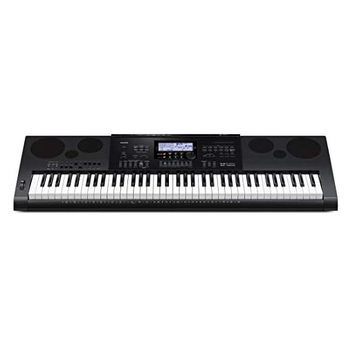 Casio WK7600 76-Key Workstation Keyboard with Power Supply and Piano tones, Black