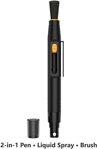 Lens Cleaning Pen with Built-in Liquid Spray and a Dust Removal Brush for Removal of Smudges, Fingerprints and Dust from Lenses and Eyepieces of any Optical Device (Pack of 1)