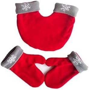 Women's Christmas Lovers Couples Snowflake Winter Mittens Gloves （red）