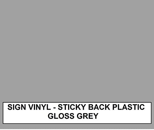 Zoom Trading UK 2M Roll Of Self Adhesive Vinyl Sticky Back Plastic,For Signmaking Wallart Craft Grey