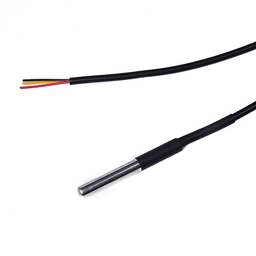 Bermud 5x 1M DS18b20 Wasserdicht Digital Temperaturfühler Temperatur Sensor Schwarz - 4