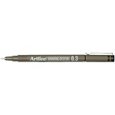 Artline Drawing System 0.3 &Ccedil;izim Kalemi, 0.3 mm, Siyah