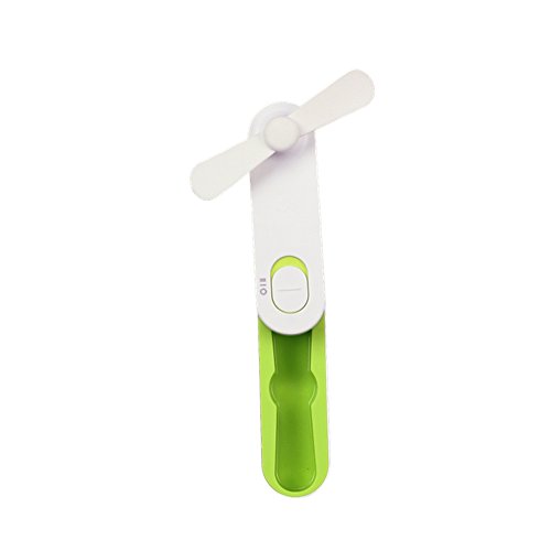 XMDZ Mini Tischventilator Handventilator USB Faltbar für Unterwegs Büro Batteriebetrieben Aufladbar 2 Speed Blätter aus Silikon - 3
