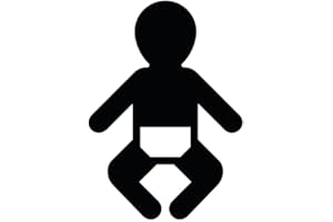 ENDS CUOIO ENDS CUT Targhetta Adesiva per Bagno Bebè, Targa in Plexiglass Adesivo Simbolo Bebè, Insegna Personalizzata per Bagno, Adesivo Toilette Accessori Bagno (Bebé, N)