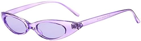 Moouny Retro Vintage Clout Cat Unisex Sunglasses Rapper Oval Shades Grunge Glasses Retro Vintage Clout Goggles For Unisex Cat Eye Women Polarized Sunglasses Anti-UV Glasses (G)