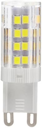 G9 LED, Cool White, 5W, Equivalent to 30W Halogen Lamp, 320-350LM, 360 Degree Beam Angle, AC 200-240V- Pack of 1