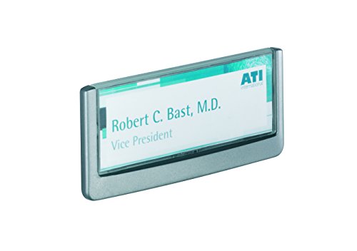 Durable Click Sign - Placa para puerta personalizable  149 x 52 5 mm   color gris