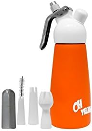 1/4L Whip Cream Dispenser 0.5L OH YEAH! quality branded (with all components) Whipped Cream Dispenser (Orange)