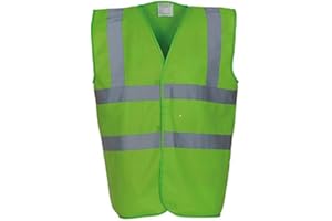 EXPERT WORKWEAR Hi Vis Multi-Colour Safety Vest High Visibility Reflective Viz Waistcoats 2 Band & Brace - 24 Colours | Small to 5XL
